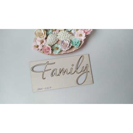 Заготовка для тиснения Family 16*8см , толщина 1,5мм для тиснения на замше
