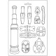 Молд Belts & Fasteners, Lady Vagabond Maxi Mould A4 Stamperia