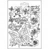 Текстурный мат Nature Is My Home, Orchids & Cats  Stamperia Soft Maxi Mould A5