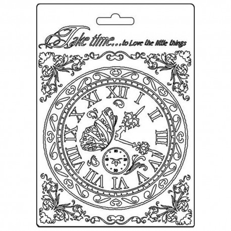 Текстурный мат Take Time, Orchids & Cats  Stamperia Soft Maxi Mould A5