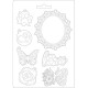 Текстурный мат Frame & Butterfly, Circle Of Love  Stamperia Soft Maxi Mould A5