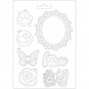 Текстурный мат Frame & Butterfly, Circle Of Love  Stamperia Soft Maxi Mould A5