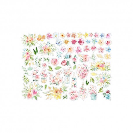 Чипборд Circle Of Love Flowers,  Stamperia, 84 шт