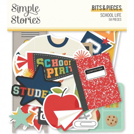 Высечки School Life Bits & Pieces 59/Pkg, Simple Stories