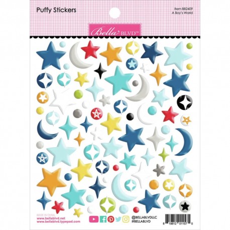 Паф наклейки To The Moon Puffy Stickers Bella Blvd