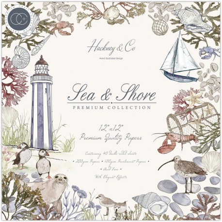Набор бумаги Sea & Shore 30*30см, 10 л Craft Consortium