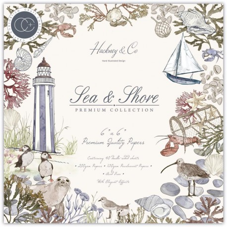 Набор бумаги Sea & Shore 15*15см, 10 л Craft Consortium