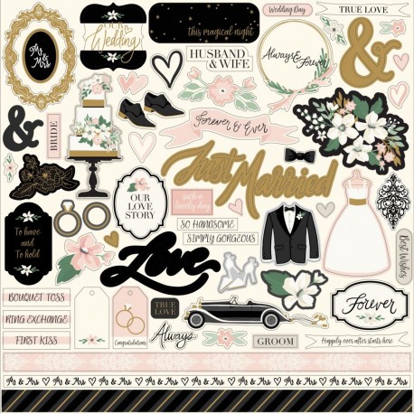 НаклейкиWedding Day, 30*30 см, Echo Park