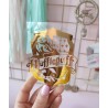 Логотип Hufflepuff, 8.3х10 см, золотое зеркало