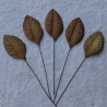 Листики 10 шт. 35мм Brown Mulberry Paper Leaves