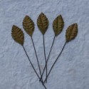 Листики 10 шт. 25мм Brown Mulberry Paper Leaves
