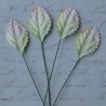Листики 10 шт. 35мм 2-tone green/white Mulberry Paper Leaves