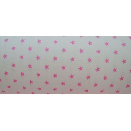 Хлопок Розовые звезды на розовом фоне 1 см, 50*40см, Польша