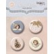 Набор скрап-фишек для скрапбукинга 4шт от Scrapmir Shabby Winter