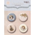 Набор скрап-фишек для скрапбукинга 4шт от Scrapmir Shabby Winter
