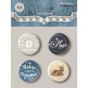 Набор скрап-фишек для скрапбукинга 4шт от Scrapmir Rustic Winter