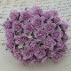 Розочки 10мм, 5 шт, LILAC MULBERRY PAPER OPEN ROSES