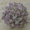 Розочки 10мм, 5 шт, 2-TONE PALE LILAC MULBERRY PAPER OPEN ROSES