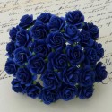 Розы, 10 мм, 5 шт. ROYAL BLUE MULBERRY PAPER OPEN ROSES