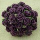Розочки 20мм — 5шт — PLUM-AUBERGINE MULBERRY PAPER OPEN ROSES