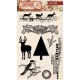 Прозрачные штампы 8 шт 10*15 см My Mind's Eye Vintage Christmas