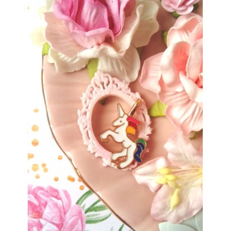 Подвеска Единорог с эмалью 1,8*1,8 см