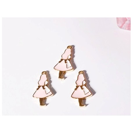 Подвеска Алиса с эмалью 24*12mm